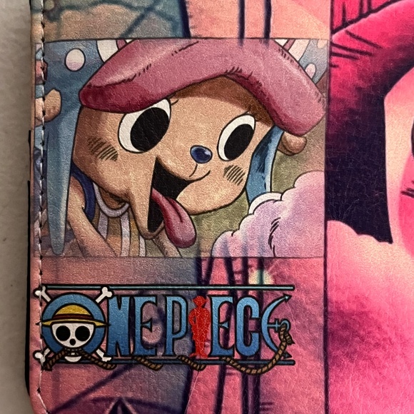 One Piece Tony Tony Chopper Faux Leather Wallet Pink Blue Anime Manga Luffy - Picture 3 of 10